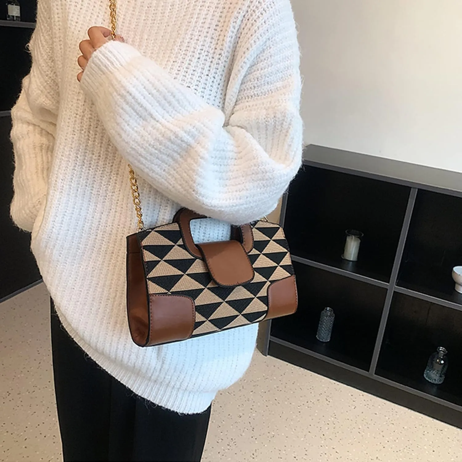 ZLMBAGUS Women Vintage Flap Tote Top Handle Satchel Handbags PU Leather Clutch Purse Shoulder Bag