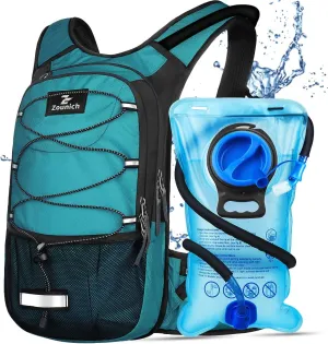 Zounich Hydration Backpack, Breathable Running Backpack with 3L Water Bladder, Large Capacity Hiking Rucksack Outdoors Hydration Bag Pack Perfect for Cycling Camping Fitness Climbing Fits Men & Women